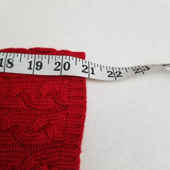 Jessica Howard Cable Knit Sweater Dress M Red V Neck NWT Cozy Holiday Dress - Picture 12 of 13
